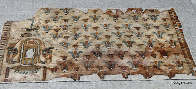 Painted Linen Sheet with Cobra Design, National Museum of Egyptian Civilization, Cairo