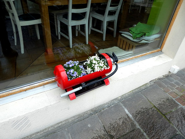 'Extinguished' window box, Rheinfelden, Aargau