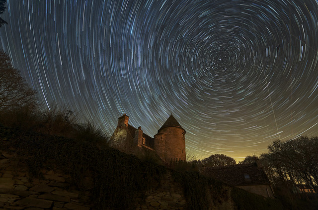 Startrails over Locquirec (Brittany; France)