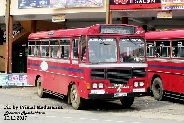 NB-6801 Rambukkana (RB) Depot Ashok Leyland Lynx D type bus at Rambukkana in 16.12.2017
