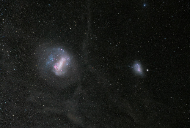 The Large and Small Magellanic Clouds, and Comet 2017 K2 (PanSTARRS)