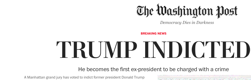 Trump Indicted - Washington Post
