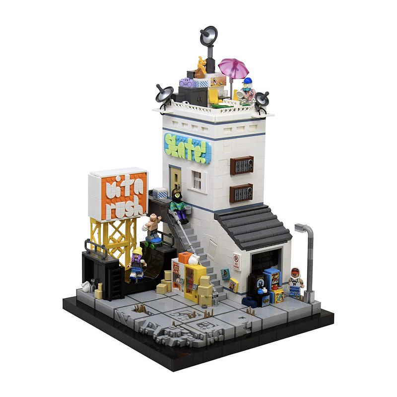 LEGO Cyberpunk Skate Shop