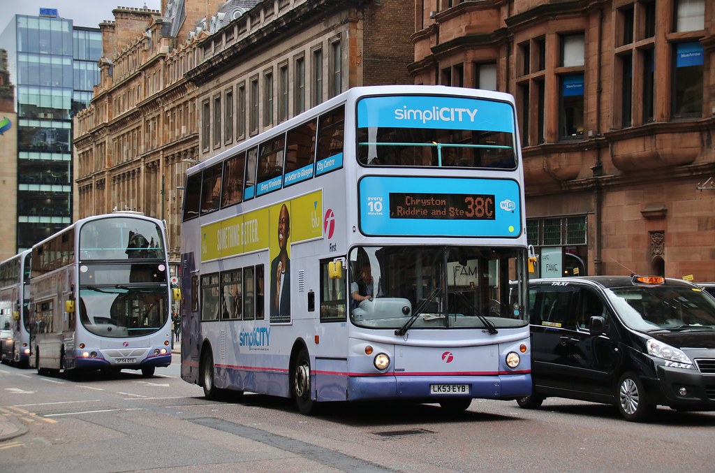 First Glasgow LK53 EYB (33362) | Route 38C | Hope St, City Centre