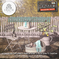 crate Back Alley Bistro Set for TMD Weekly Sale!