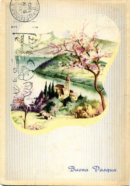 postcard - buona pasqua - 1963