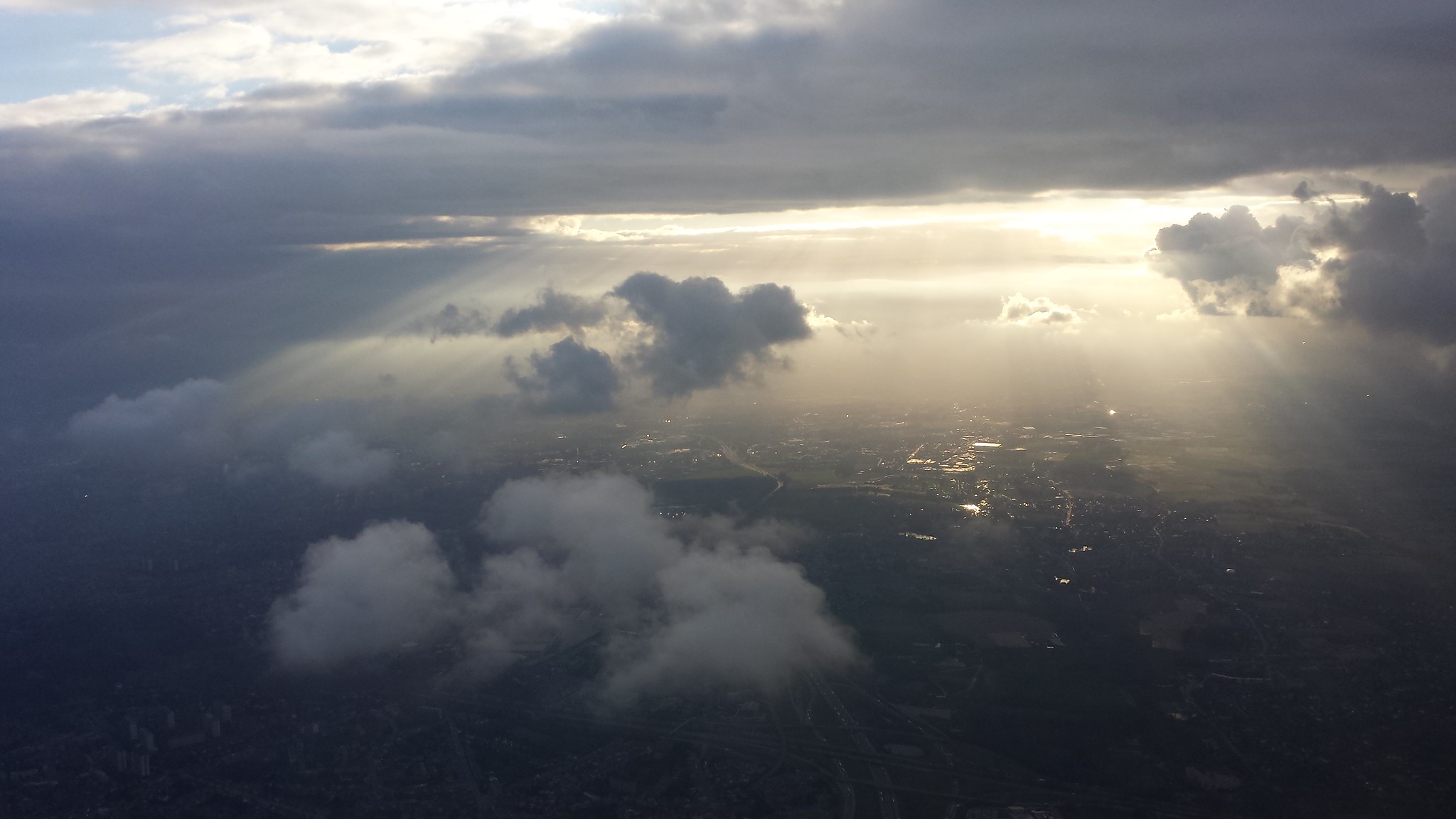 Dramatic views after taking off from Brussels airport