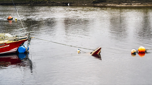 Another Sunken Boat on the River Leven