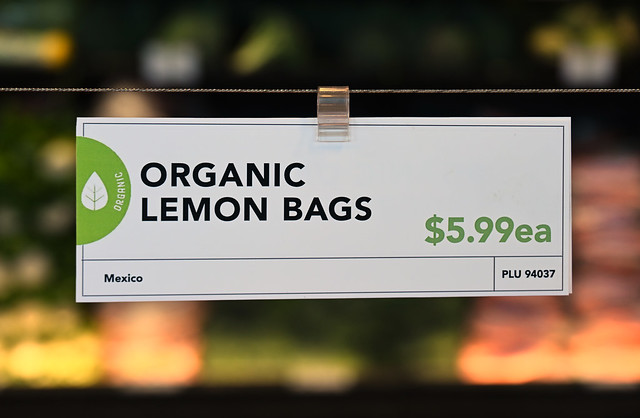 Organic lemon bags for $5.99 each