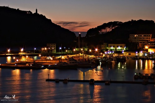mallorca balearicisland balearen islasbaleares night nightshooters sunsetlight portdesoller harbour lights evening