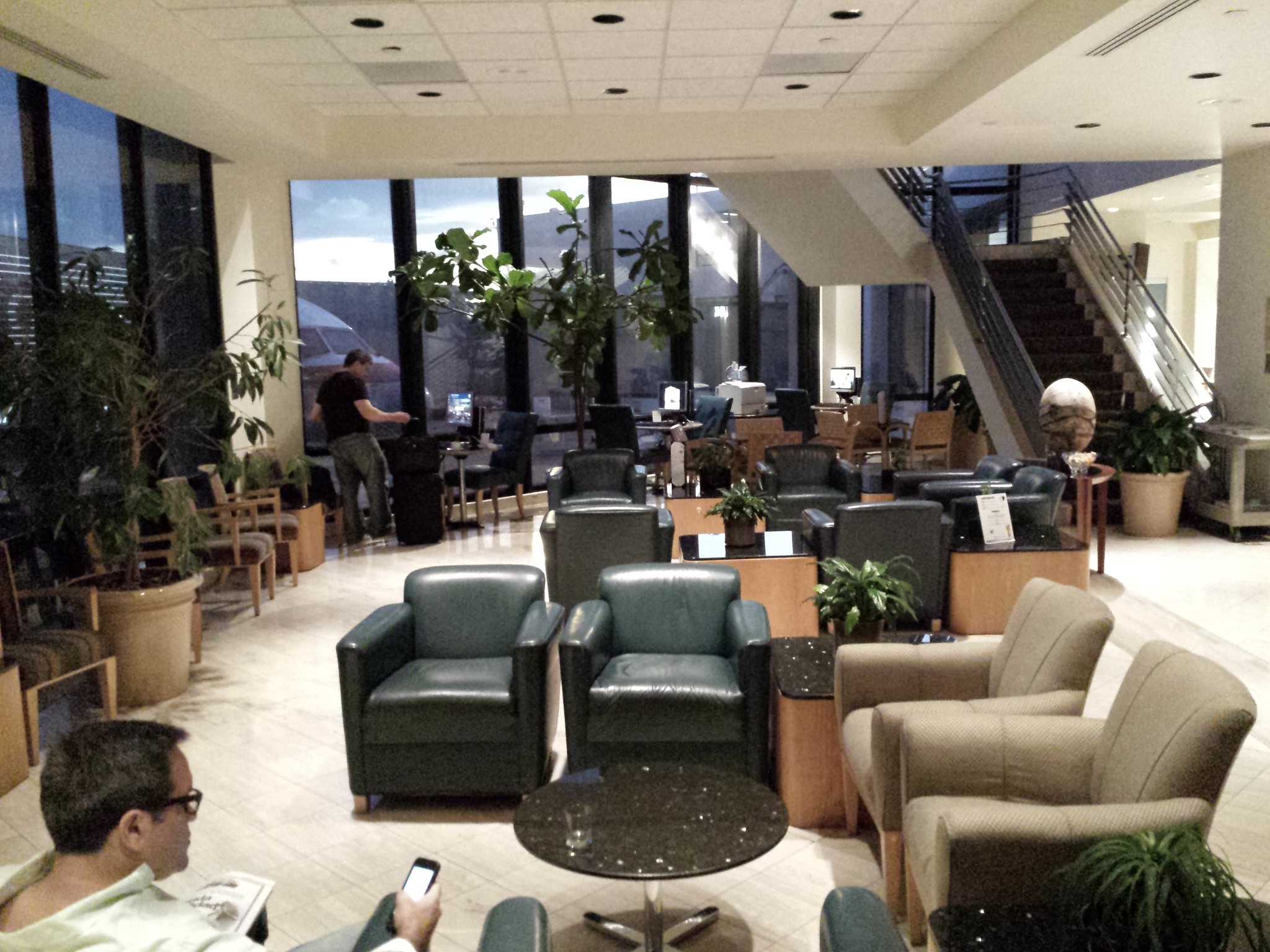 Inside the AA's Admiral's Club at San Juan airport