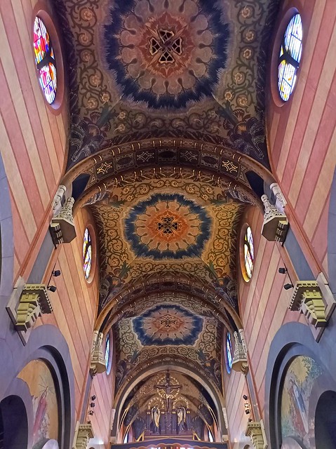 richly decorated vault of the monumental Jesuit church