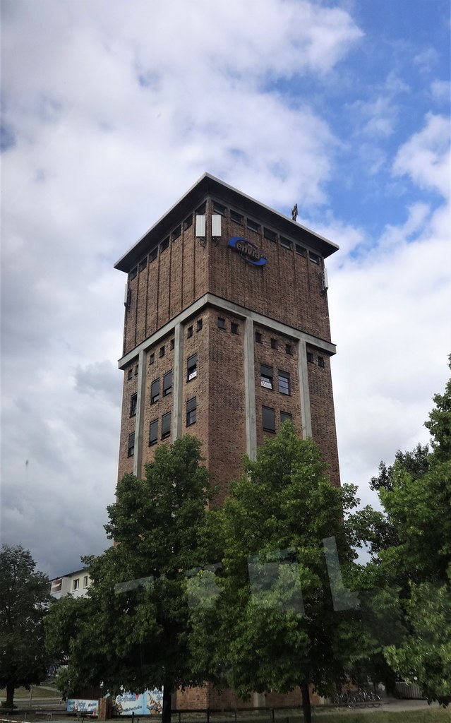 1959/60 Herzberg/E. Wasserturm in Stahlskelett-Bauweise 37mH B87 Leipziger Straße/Wilhelm-Pieck-Ring 38 in 04916