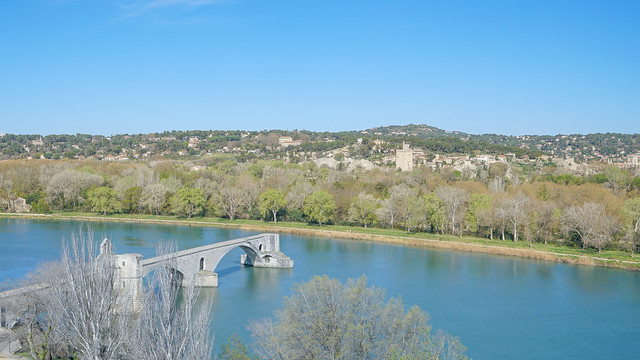 2023-03-28 (21) Avignon@Rocher des Doms ---> Rhône & Pont Saint-Bénézet (XIIe siècle) & Ile de la Barthelasse & Villeneuve-lès-Avignon