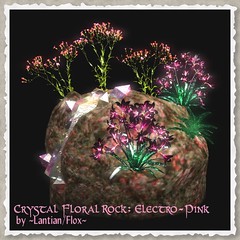 ~L/Fx~ Crystal Floral Rock - Electro-Pink