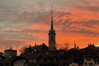 Sunset over the Old City of Bern, Switzerland
