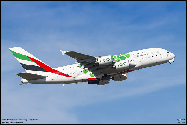 airbus A380 Emirates (Sustainability / Green Livery) (A6-EON)
