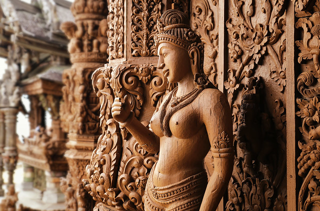 Serene sculpture of Prasat Sajjatham