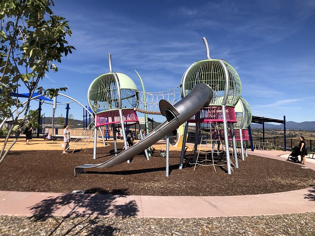 Climbing and slide in Blue Poles Park