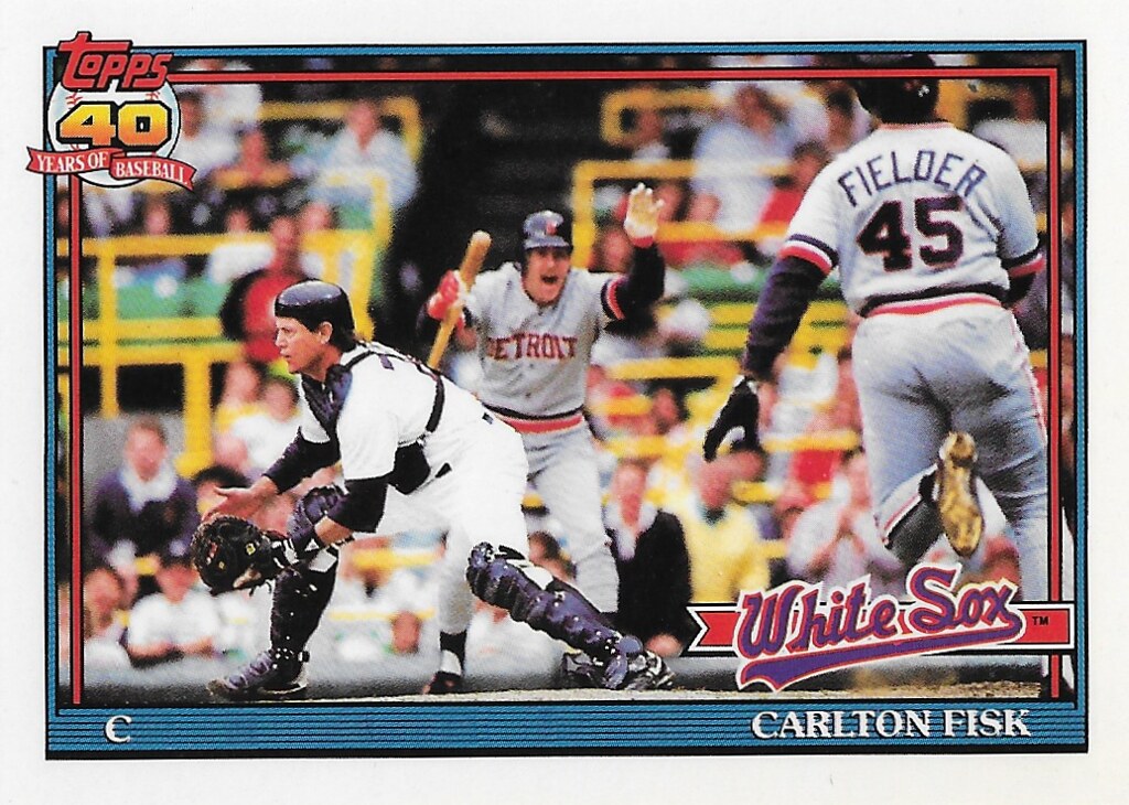 Fielder, Cecil - 1991 Topps #170 (cameo with Carlton Fisk)