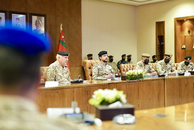 سمو الأمير الحسين بن عبدالله الثاني ولي العهد، يزور القيادة العامة للقوات المسلحة الأردنية – الجيش العربي