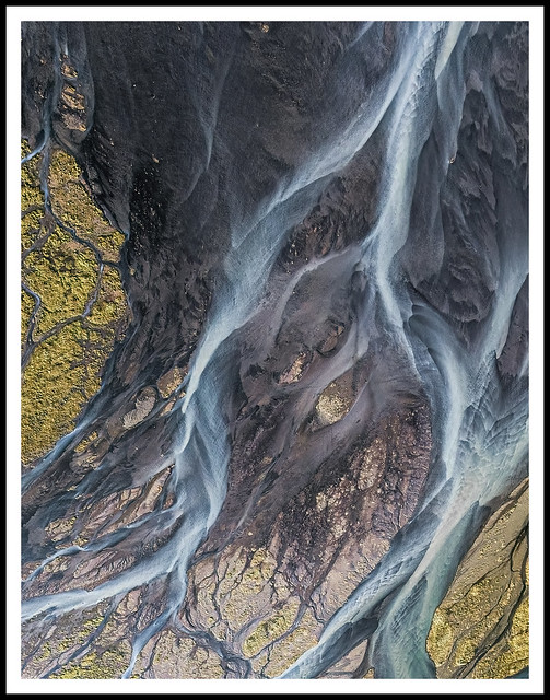 river detail from above - Iceland