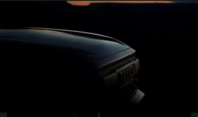 2024 Toyota Tacoma Hood Teaser with Hybrid Max