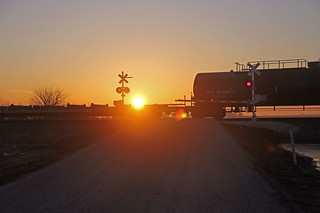 Sunrise and Freight Cars