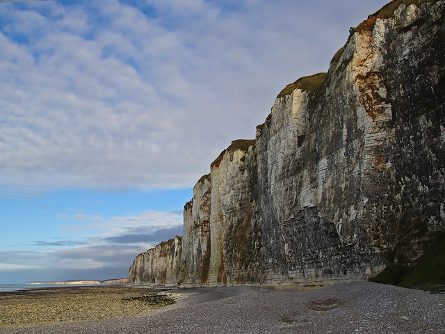 Steep walls of rock