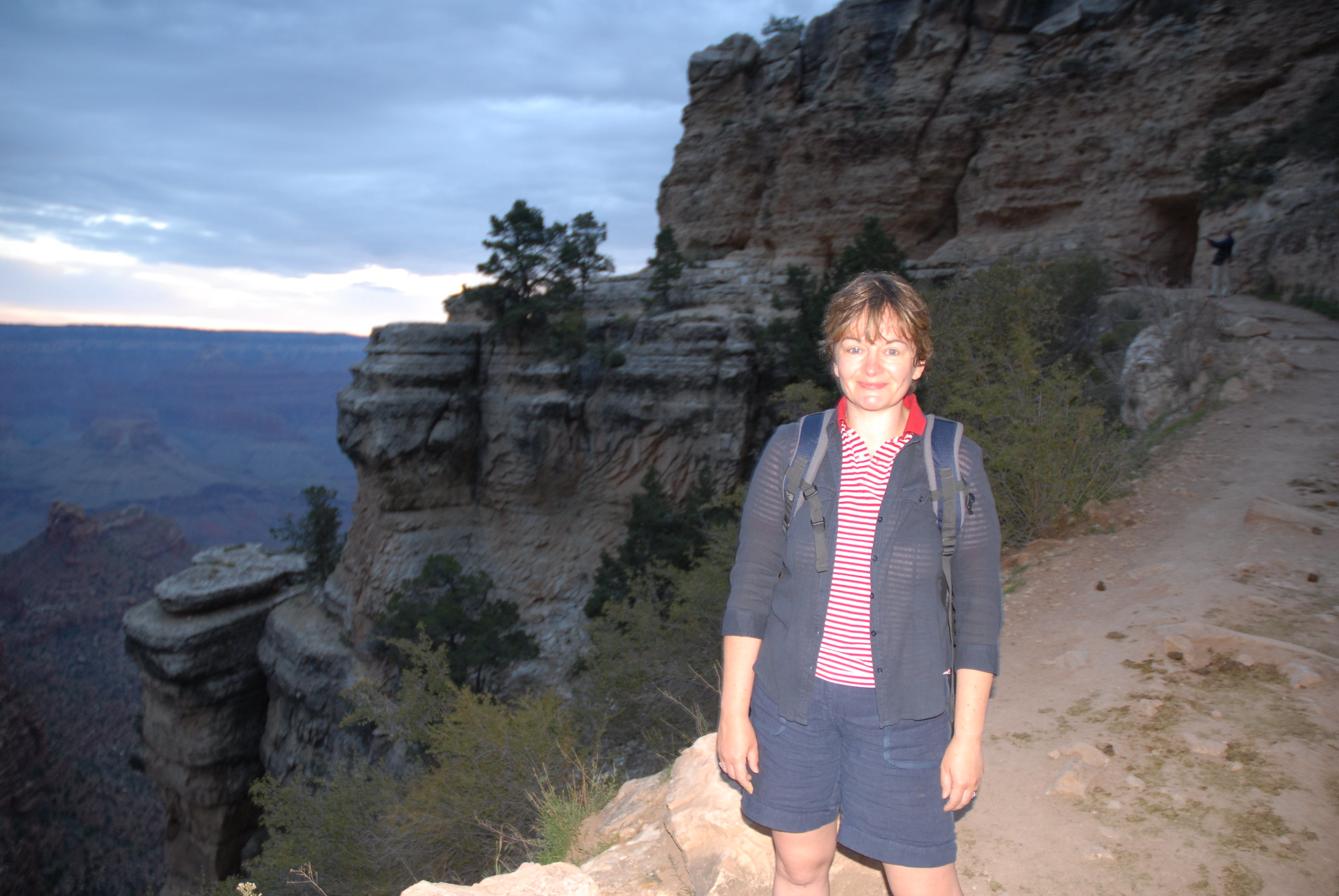 Early in the morning on the south rim of the Grand Canyon