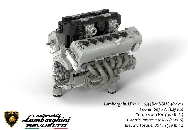 Lamborghini Revuelto & UCS LB744 V12 PHEV Engine(2024)