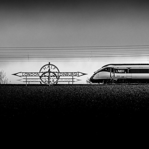 Halfway but Whichway by Andrew Shenton, It's obvious where this is, halfway between London and Edinburgh on the ECML, all's not what it seem