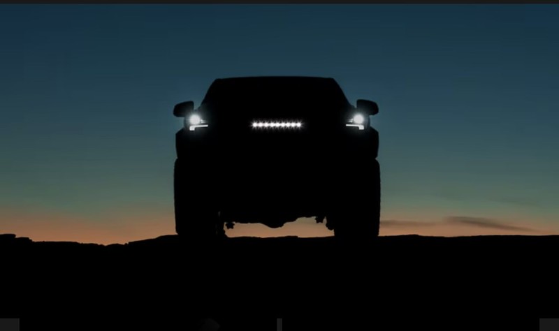 2024 Toyota Tacoma Hood Teaser with Hybrid Max