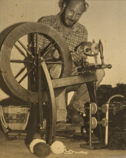 Me with Ashford spinning wheel