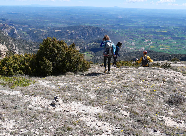 Mirador del Montsec - Acceso por la pista 4x4 -06- Camino al Mirador -07- Por el lecho rocoso de acceso