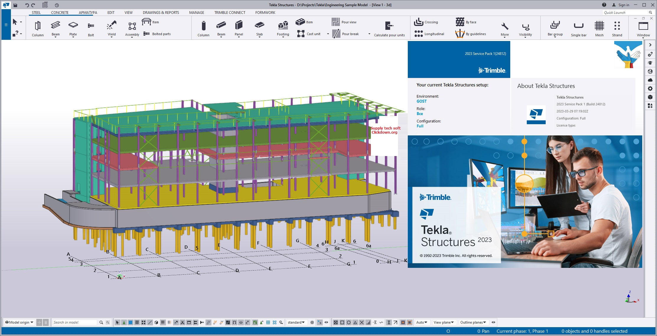 Working with Trimble Tekla Structures 2023 SP1 build 24812 full