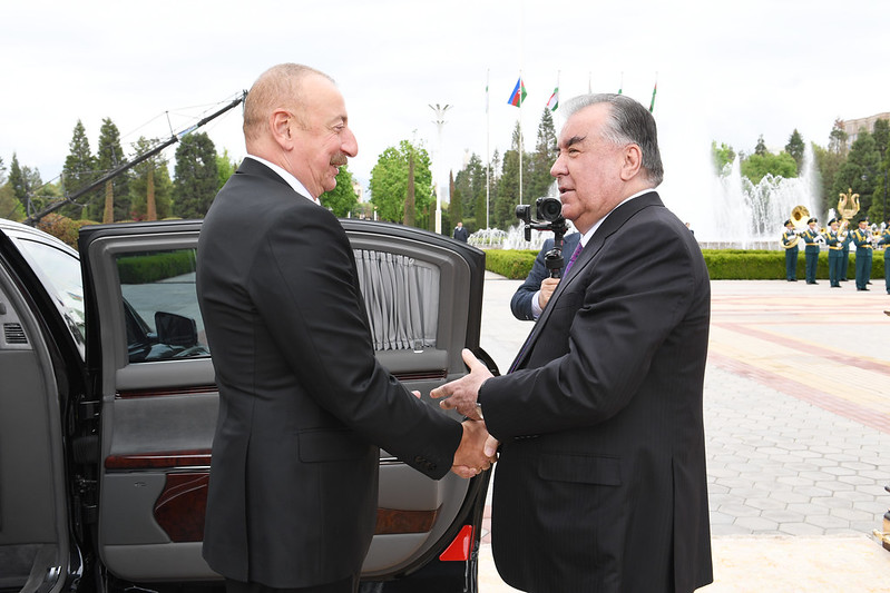 Начало государственного визита Президента Азербайджанской Республики Ильхама Алиева в Республику Таджикистан