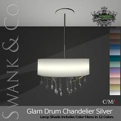 Swank & Co. Glam Drum Chandelier Silver