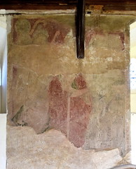 wall painting: St Christopher and ?