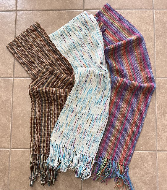 Here are the other three scarves Angela wove! They look so much more vibrant in person than in the photos!
