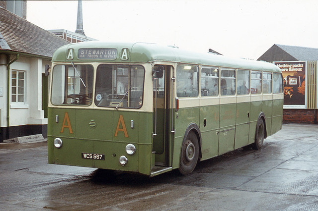AA Motor Services Ltd /  Young . Ayr , Scotland . WCS567 . Ayr Bus Station , Scotland . Monday morning 20th-March-1978 .