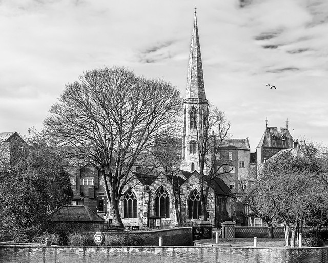 York (All Saints Church North Street) (Monochrome) (Olympus OM1 & M.Zuiiko 12-100mm f4 Pro Zoom)