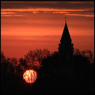 Sunrise and the bell-tower