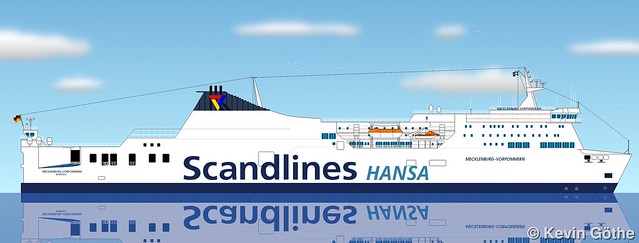 Painting of the Scandlines ferry Mecklenburg-Vorpommern