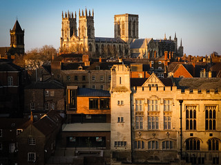 York Minster and Guildhall in evening light