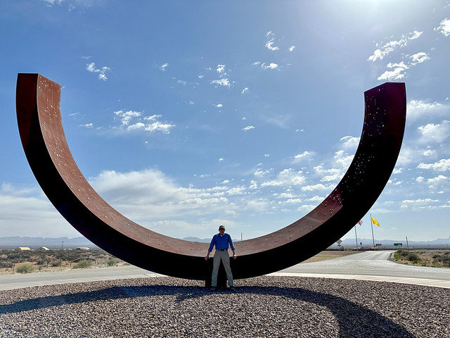 GENESIS by Otto Rigan (2015),  at the entrance of Spaceport America in New Mexico.