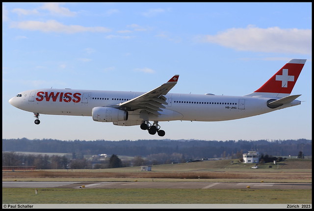 AIRBUS A330 343 HB-JHG 1101 SWISS Zurich janvier 2023