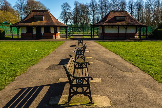 Benches in Haslam Park