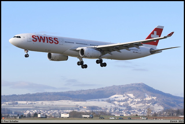 AIRBUS A330 343 HB-JHG 1101 SWISS Zurich janvier 2023