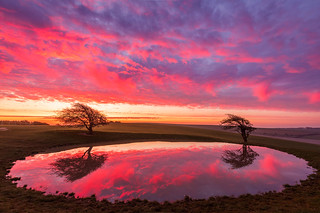 red dawn ditchling dew pond south downs-2